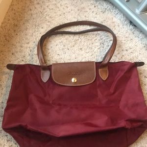 Authentic Red Longchamp Medium
